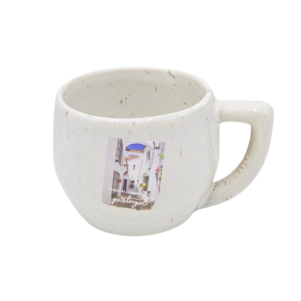 Sublime 20oz Jumbo Coffee Mug Cream Speckled Handcrafted Made in Portugal